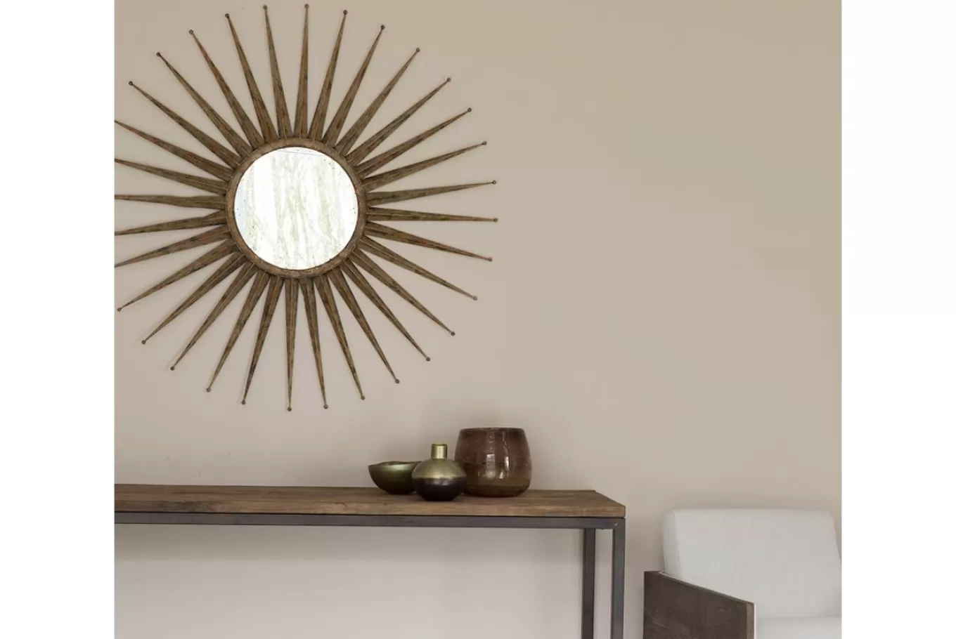 Flash Sale AZURA, miroir, soleil, rond Miroirs | Décoration