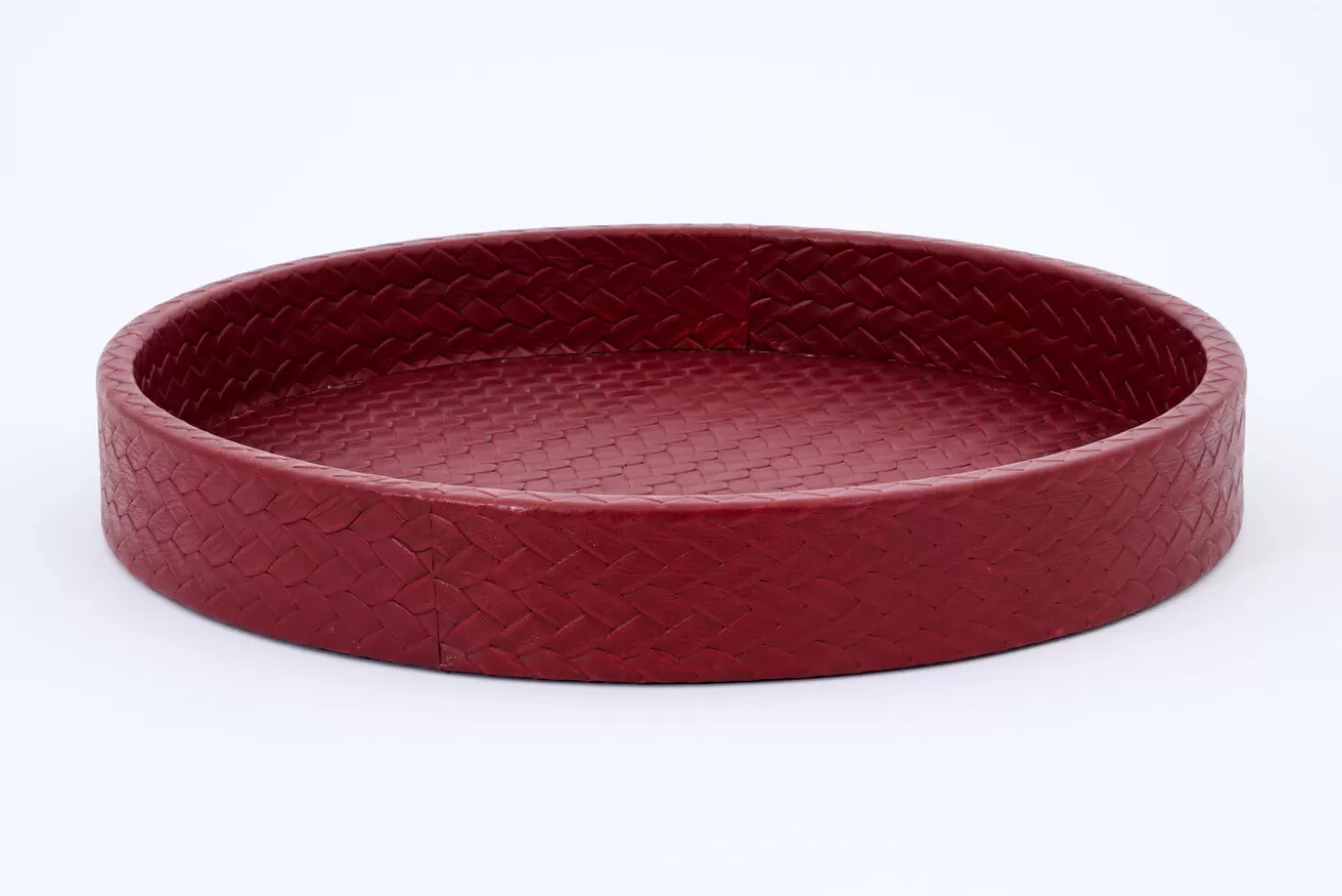 Clearance CLAYTON, plateau, cuir, rond Plateaux | Accessoires