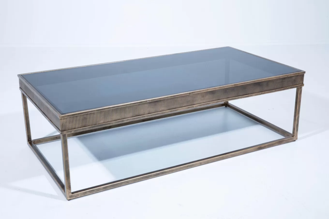 Flash Sale COMINO, table basse, rectangulaire, métal et verre Tables De Salon | Tables De Salon