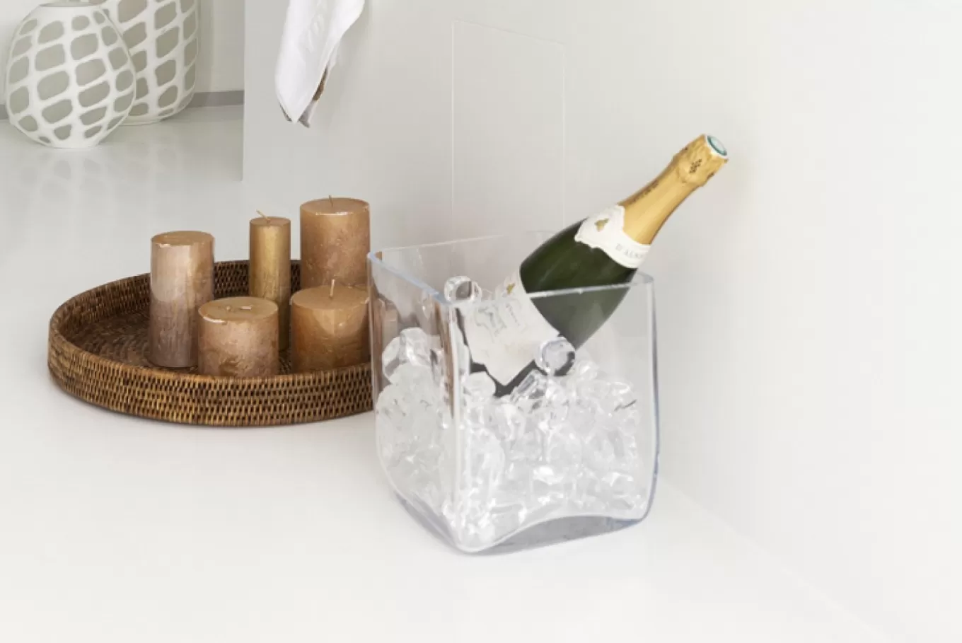 Shop LUCY, seau à champagne, verre, carré Ustensiles De Service Et De Cuisine | Accessoires