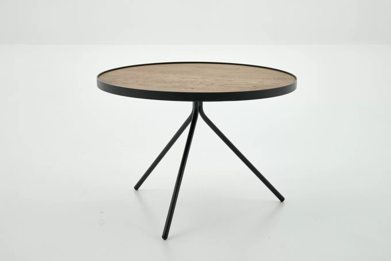 Discount MADISON, bout de canapé, chêne et métal, ronde, 60 cm, brun clair Tables D’Appoint & Consoles | Tables D’Appoint & Consoles