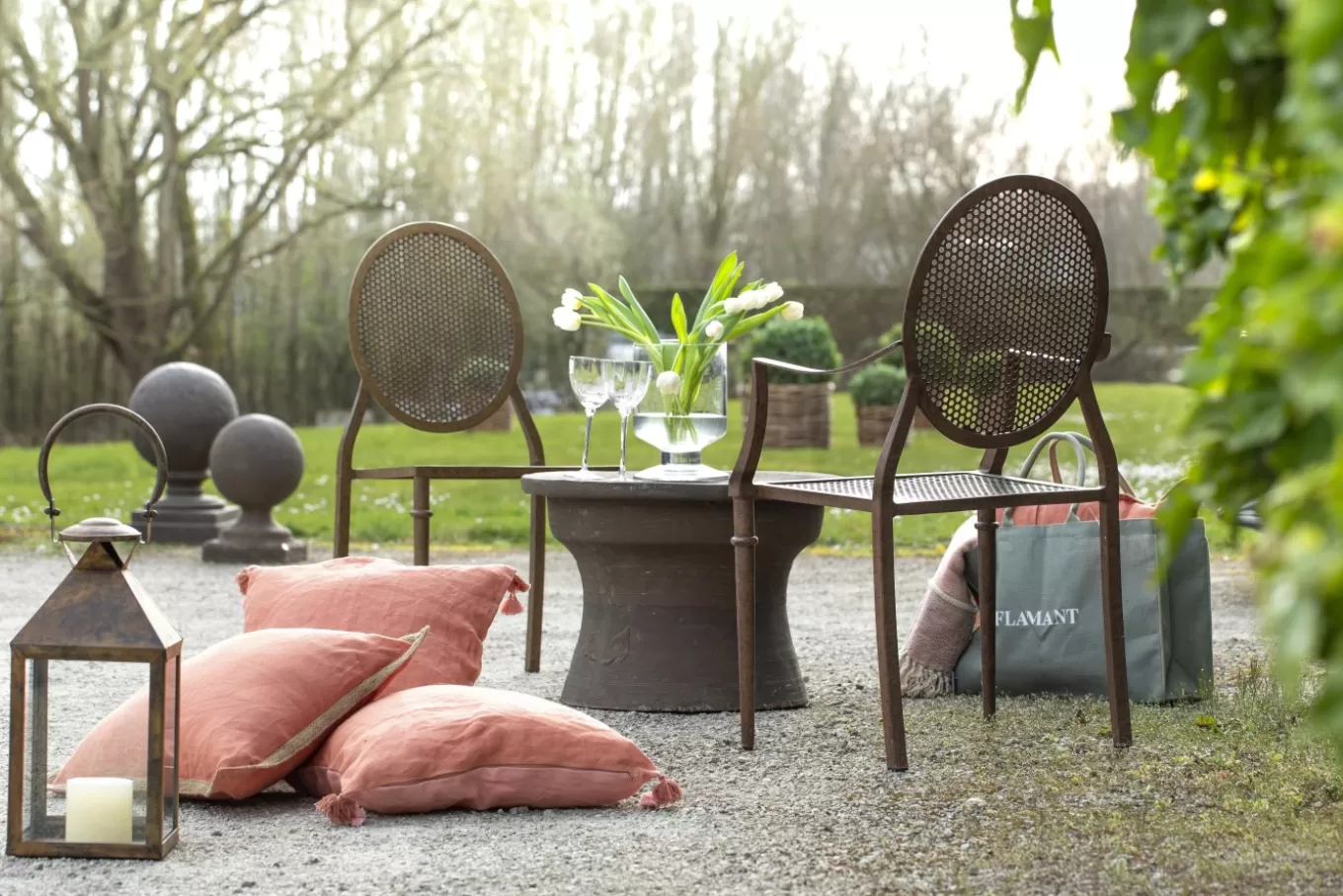 Online MARY, chaise avec accoudoirs de jardin, métal et finition rouille Chaises | Chaises