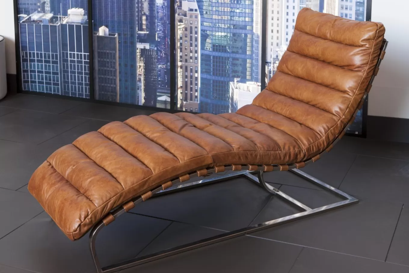 Shop MASON, chaise longue, cuir, vintage, brun Fauteuils | Sièges