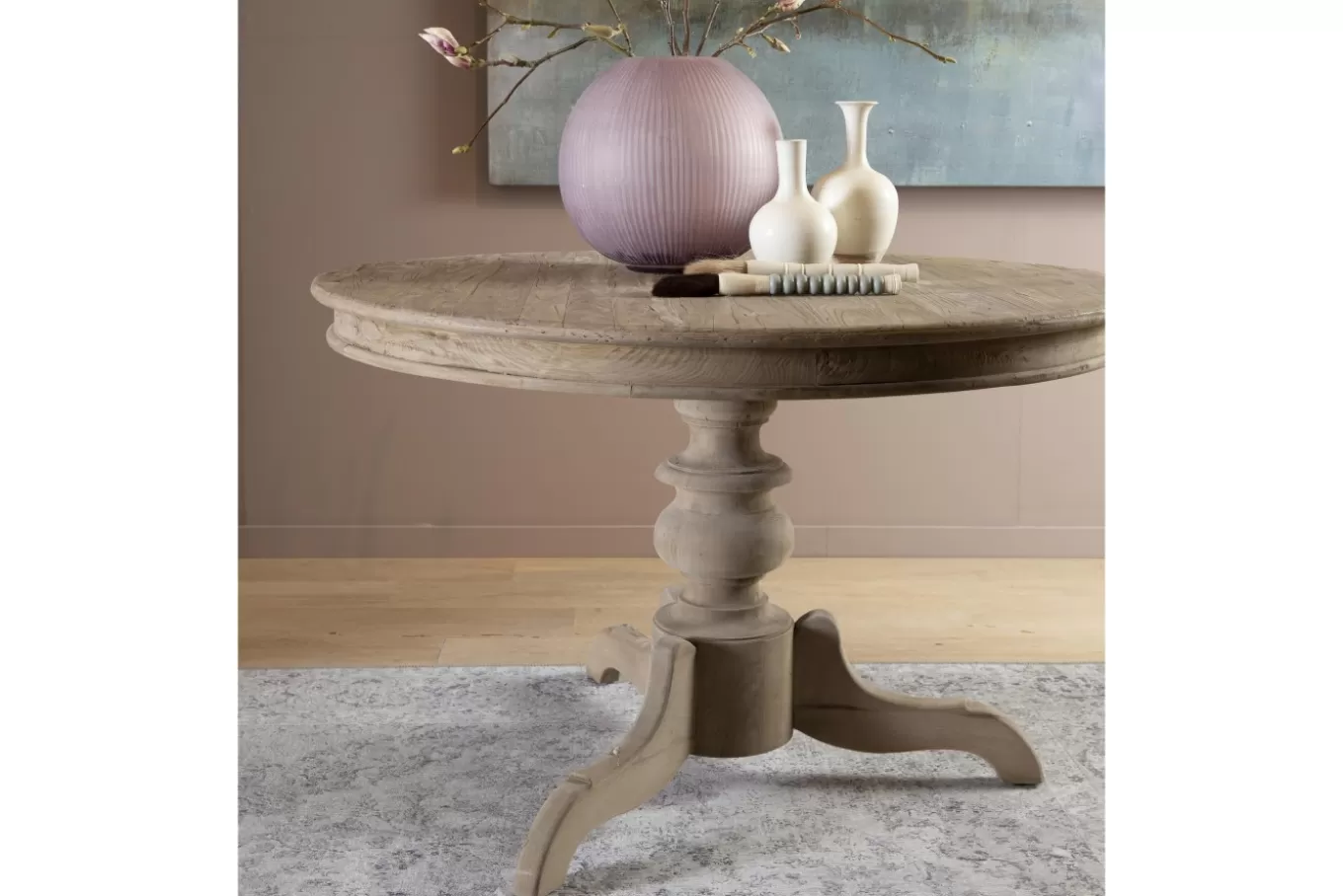 Online MILAN, table de salle à manger, ronde, bois recyclé, 120 cm, modèle 2 Tables | Tables De Salle À Manger