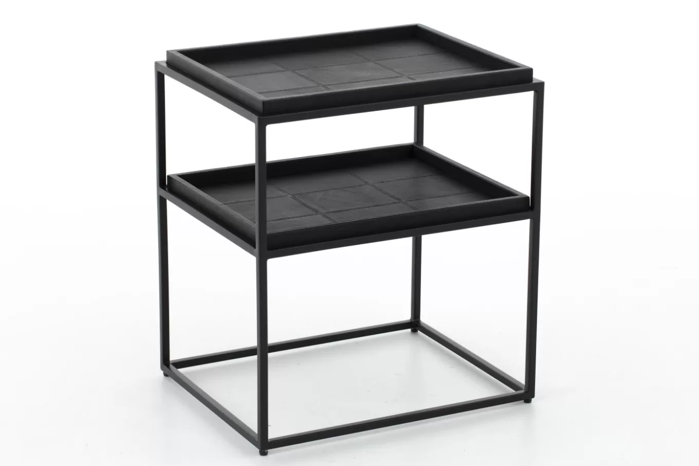 Flash Sale WILLIA, bout de canapé, métal et cuir Tables D’Appoint & Consoles | Tables D’Appoint & Consoles